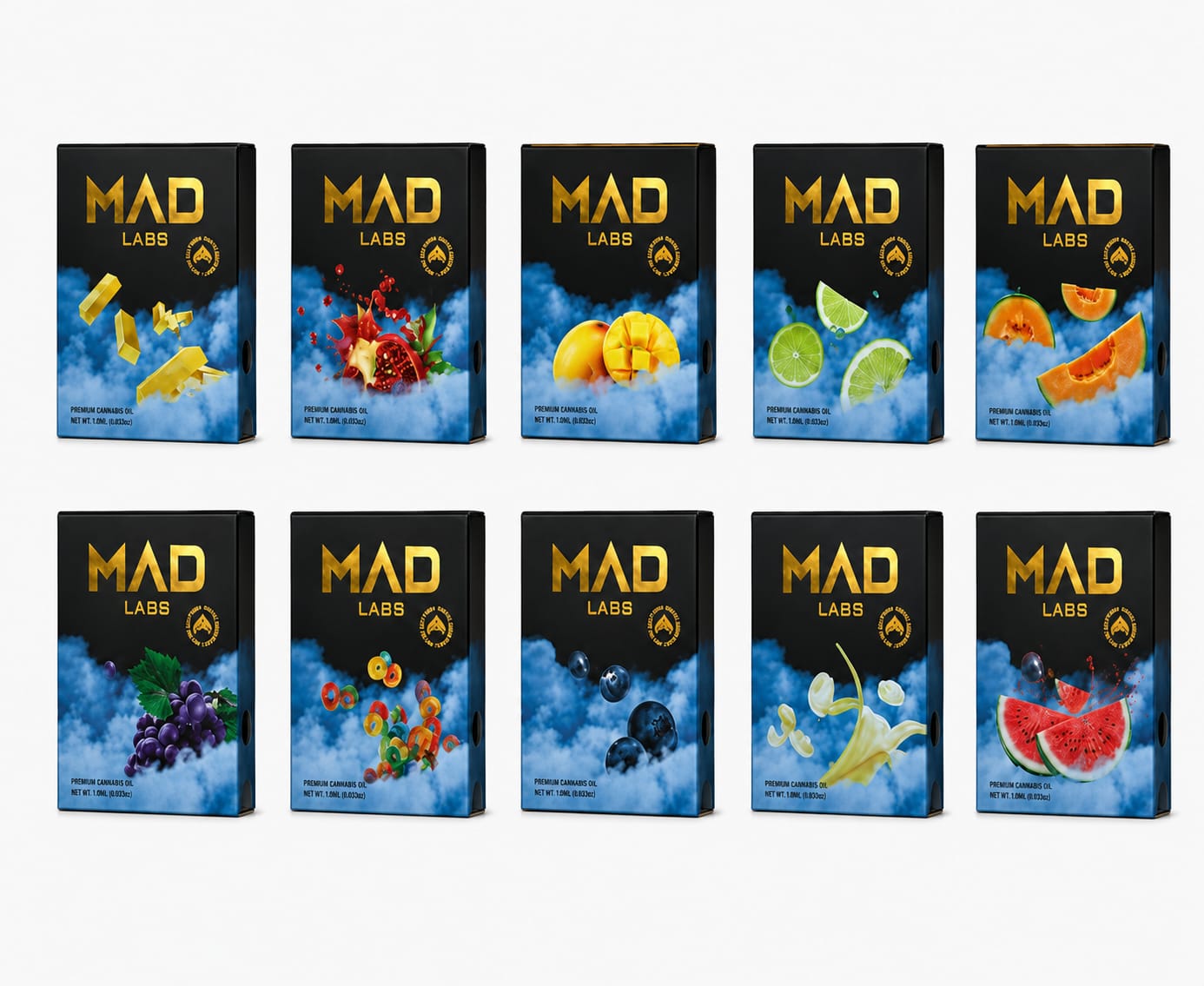 PACK 10 CARTUCHOS MAD LABS– SELECCION EXCLUSIVA DE SABORES