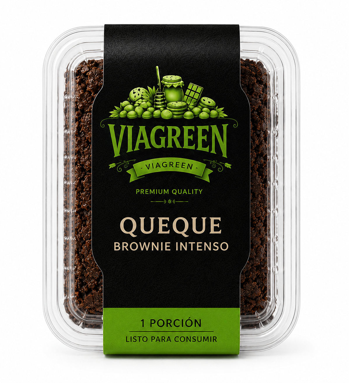 Viagreen Brownie Intenso 250gr–Pack 10 Unidades