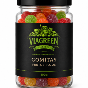Viagreen Gomitas Premium Frutos Rojos 100gr–Pack 10 Unidades