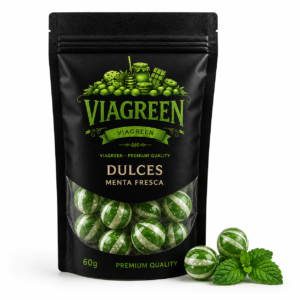 Viagreen Dulces Menta Fresca 60gr–Pack 10 Unidades