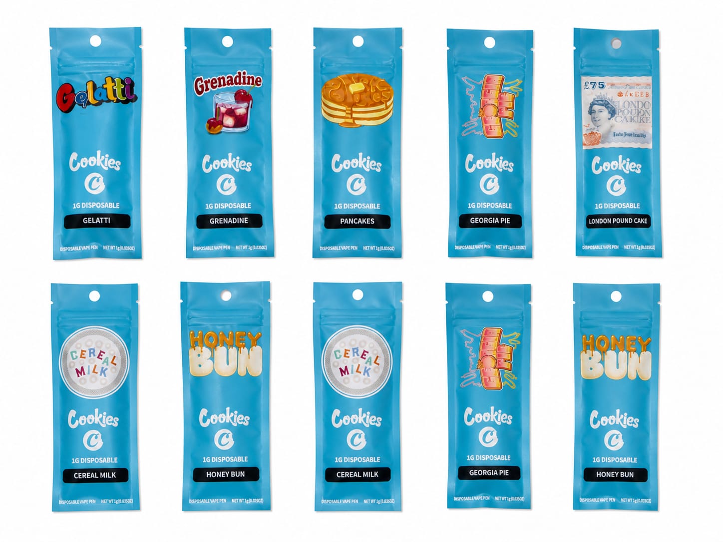 PACK 10 VAPORIZAODR DESECHABLE-COOKIES 1G PREMIUM