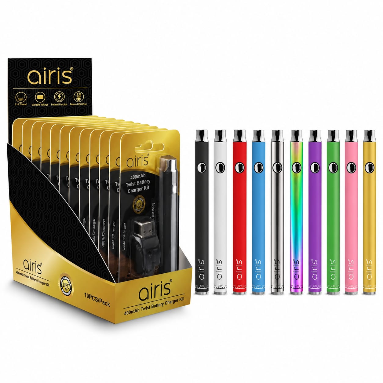 BATERIA AIRIS TWIST 400mAh-PACK 10 UNIDADES