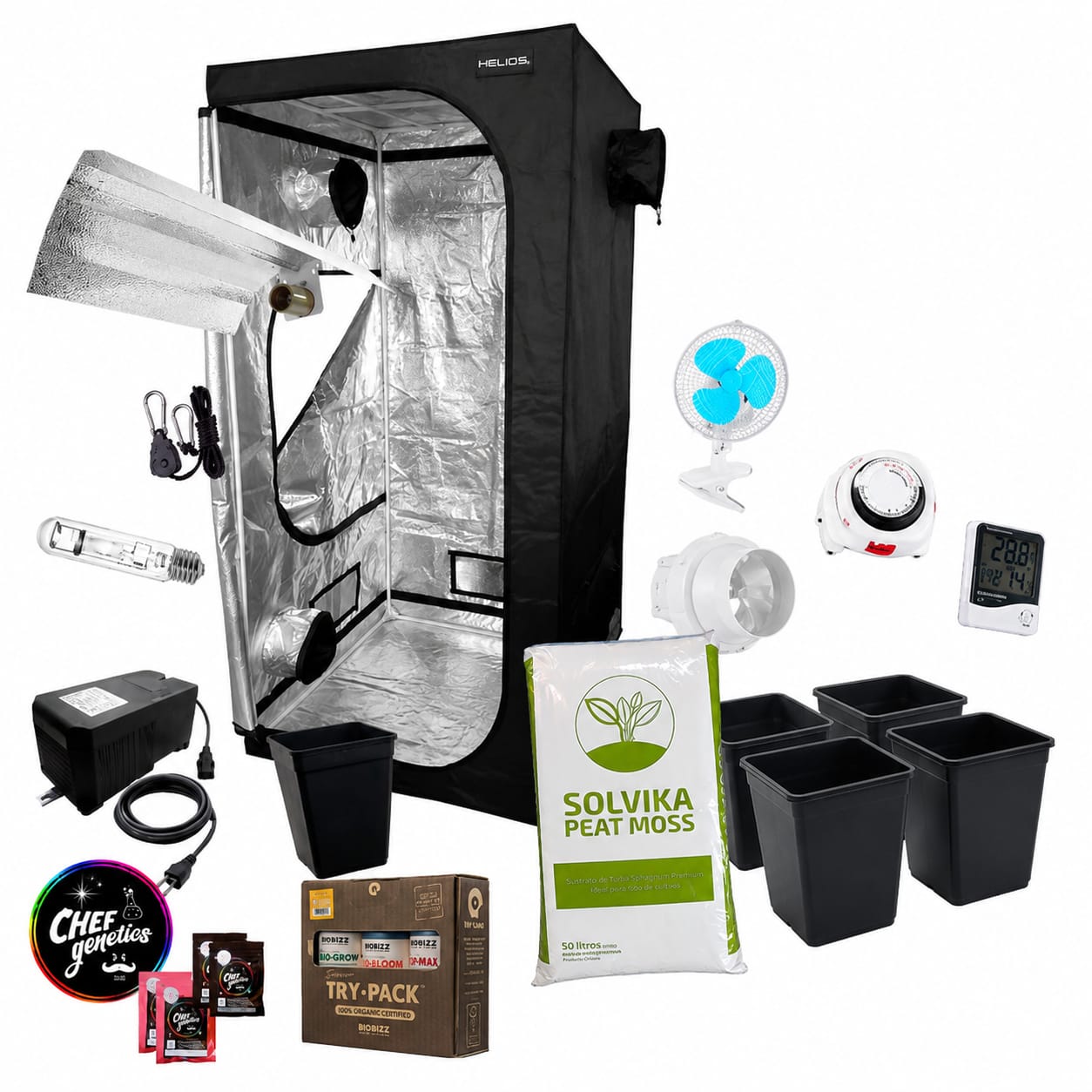 KIT INDOOR FULL 100x100 INTERIOR BLANCO 400W