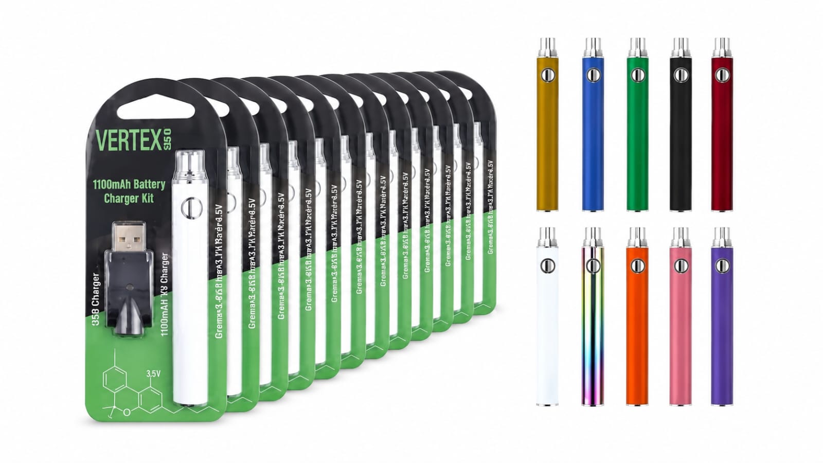 BATERIA VERTEX1100mAh CON CARGADOR USB-PACK 30 UNIDADES