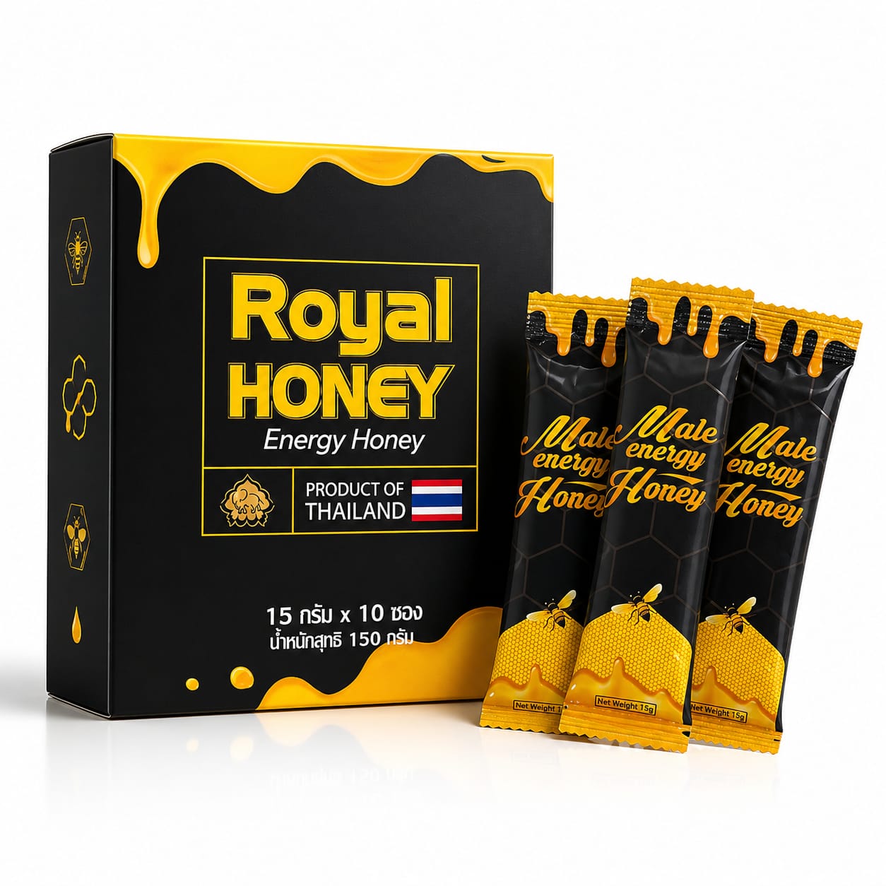 Royal Honey Energy-Potenciador Natural Masculino – Caja de 10 Sobres Premium
