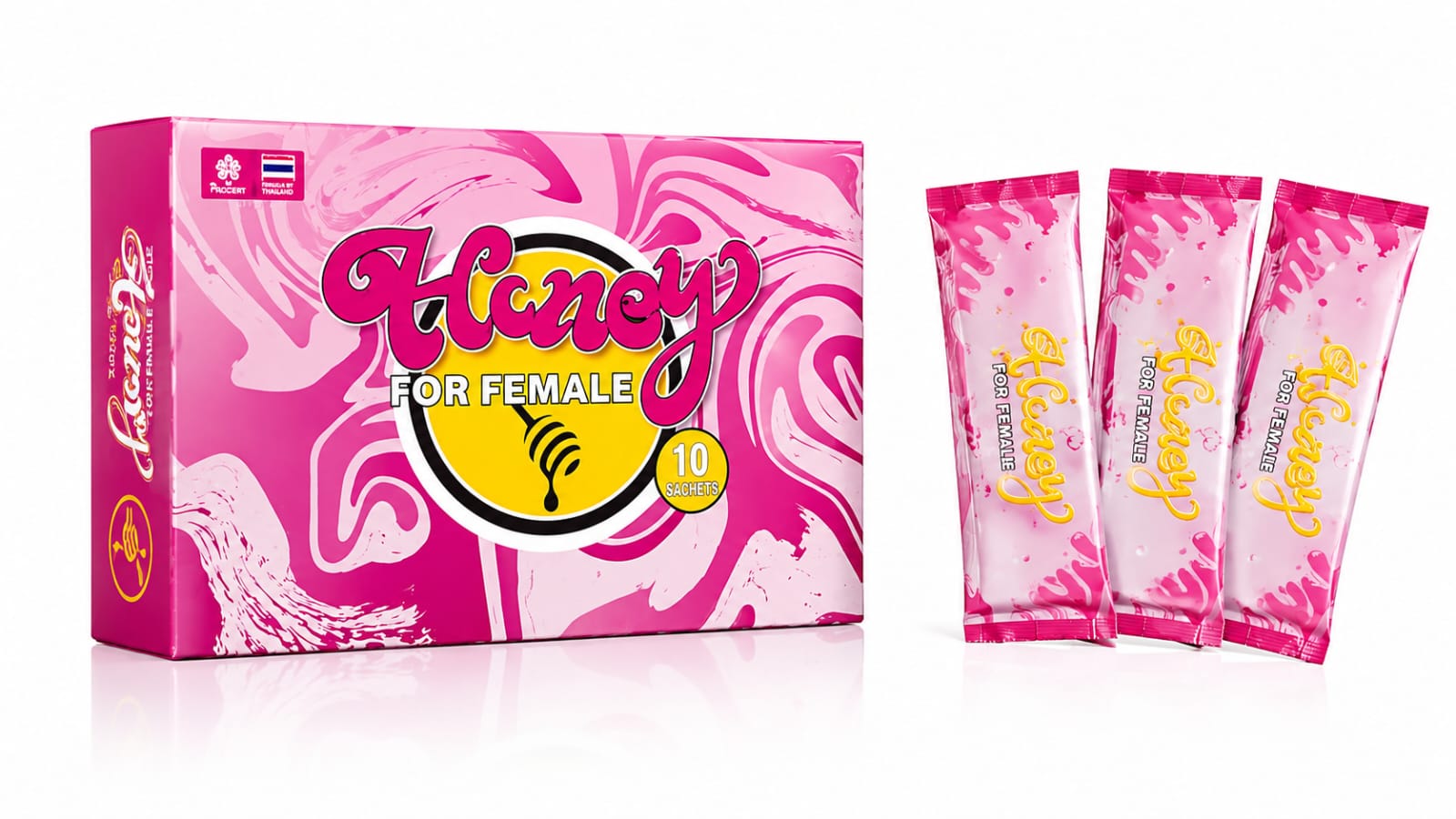 Honey For Female-Potenciador Natural Femenino en Sobres– Caja de 10 Sobres Premium