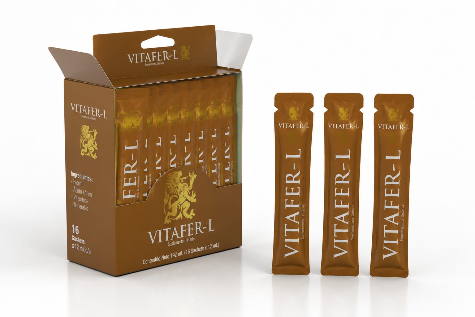 Vitafér-L-Potencia y Energía Íntima-Caja de 16 Sobres