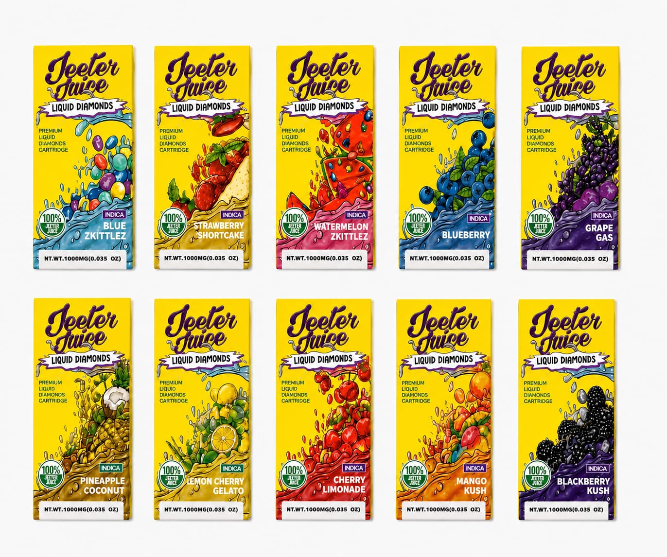 PACK 10 CARTUCHOS JEETER JUICE– SELECCION EXCLUSIVA DE SABORES