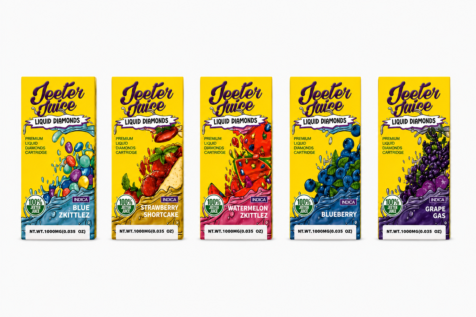 PACK 5 CARTUCHOS JEETER JUICE– SELECCION EXCLUSIVA DE SABORES