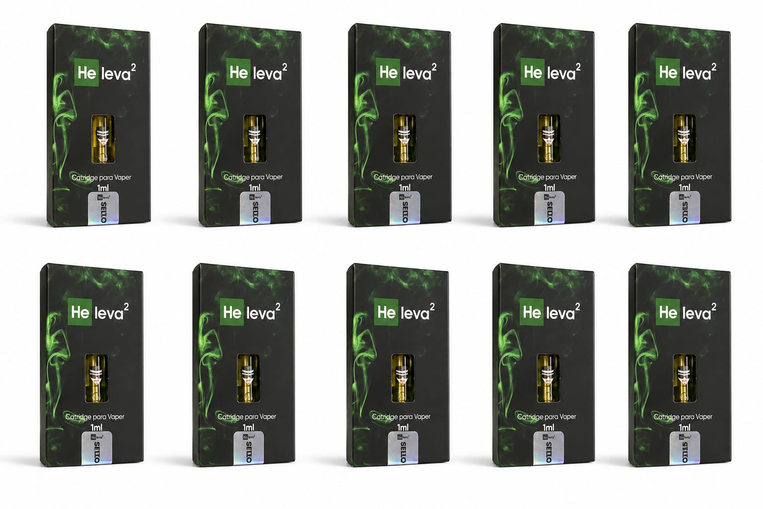 PACK 10 CARTUCHOS HELEVA2 PREMIUM-SELECCION EXCLUSIVA DE SABORES